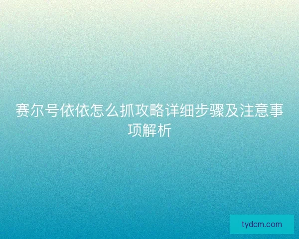 赛尔号依依怎么抓攻略详细步骤及注意事项解析