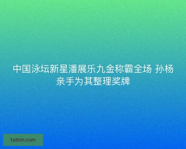 中国泳坛新星潘展乐九金称霸全场 孙杨亲手为其整理奖牌